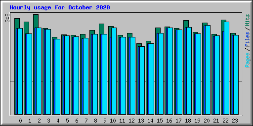 Hourly usage for October 2020