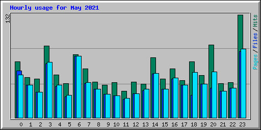 Hourly usage for May 2021