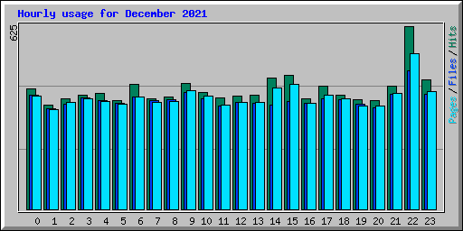 Hourly usage for December 2021