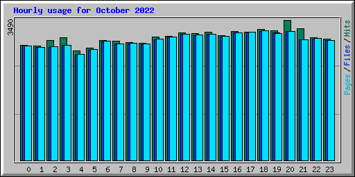 Hourly usage for October 2022