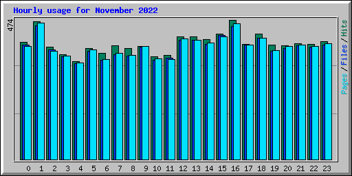 Hourly usage for November 2022